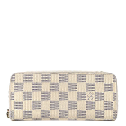 Louis Vuitton Damier Azur Clemence Wallet Rose Ballerine 1 of 8