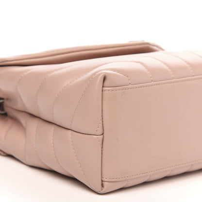 Saint Laurent Calfskin Y Quilted Monogram Small Loulou Chain Satchel Rose Antic 8 of 11