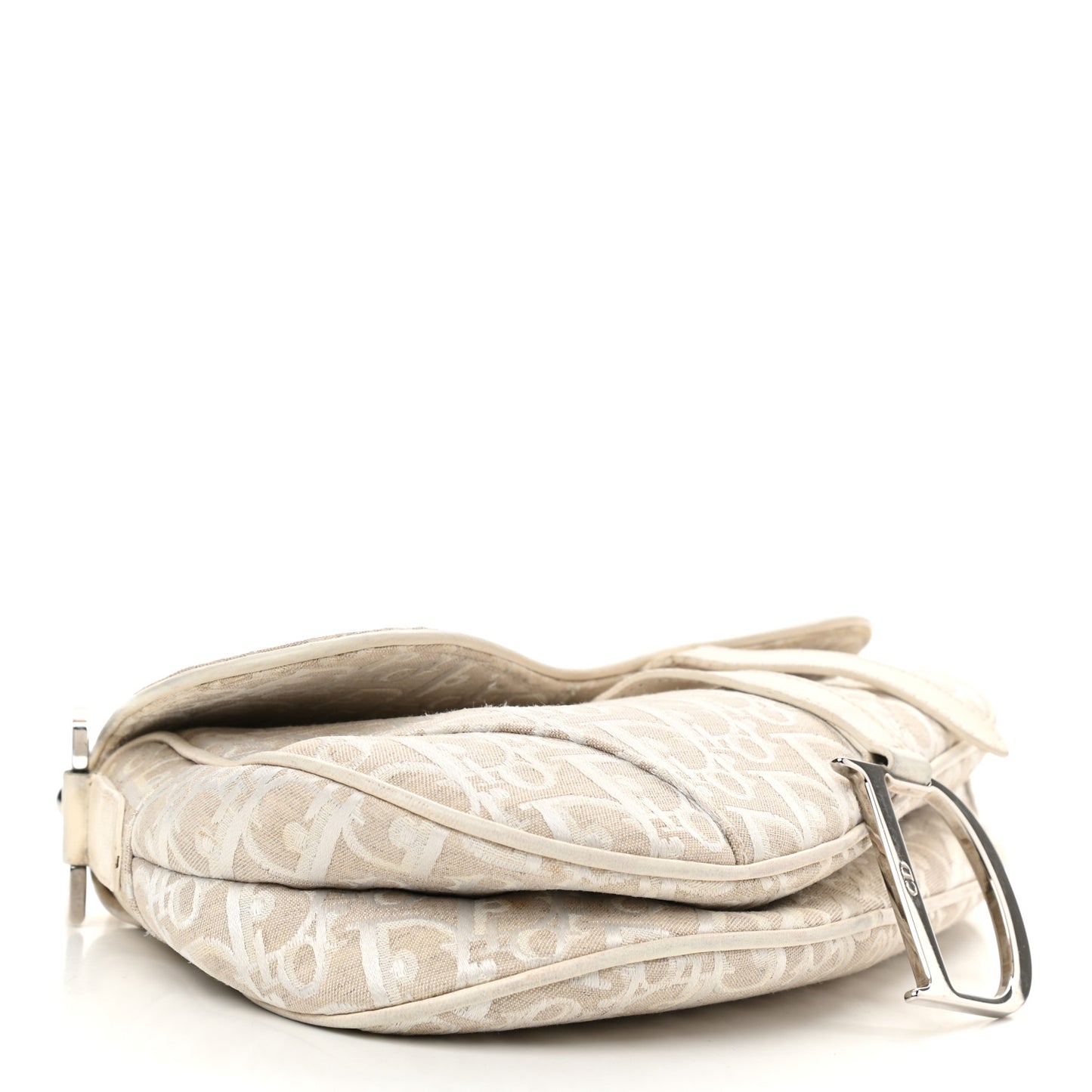 Monogram Saddle Bag White