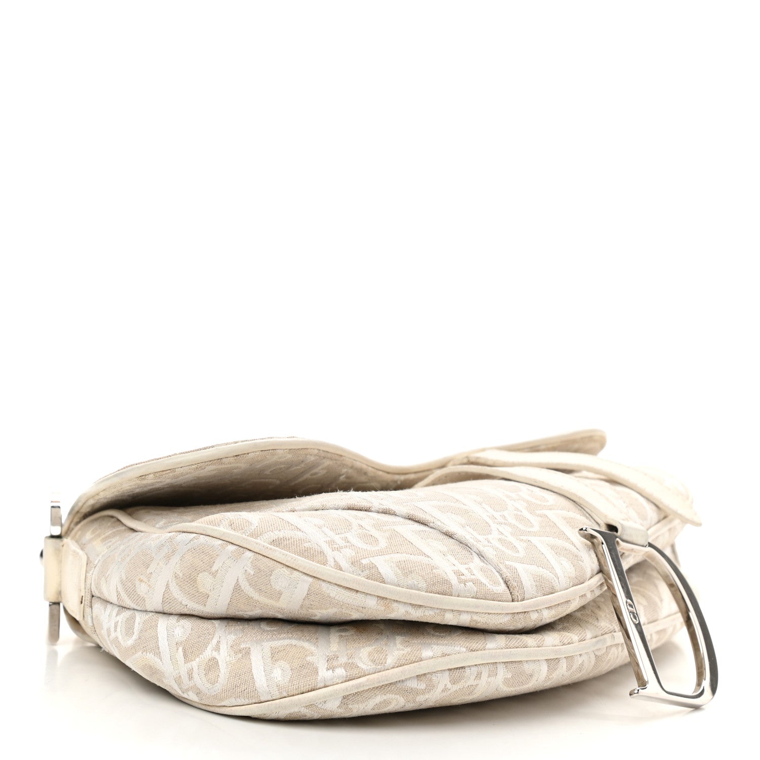 Christian Dior Monogram Saddle Bag White 4 of 15