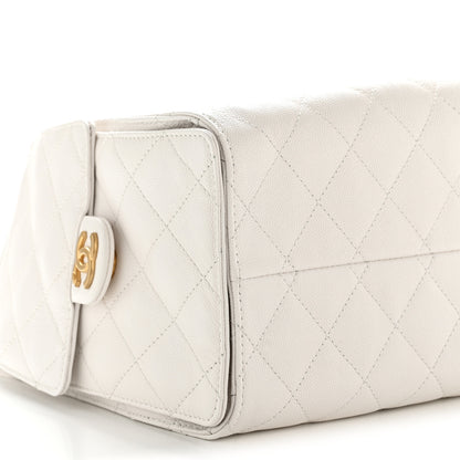 Chanel Caviar Quilted Small Chanel 25 Handbag White 9 of 10
