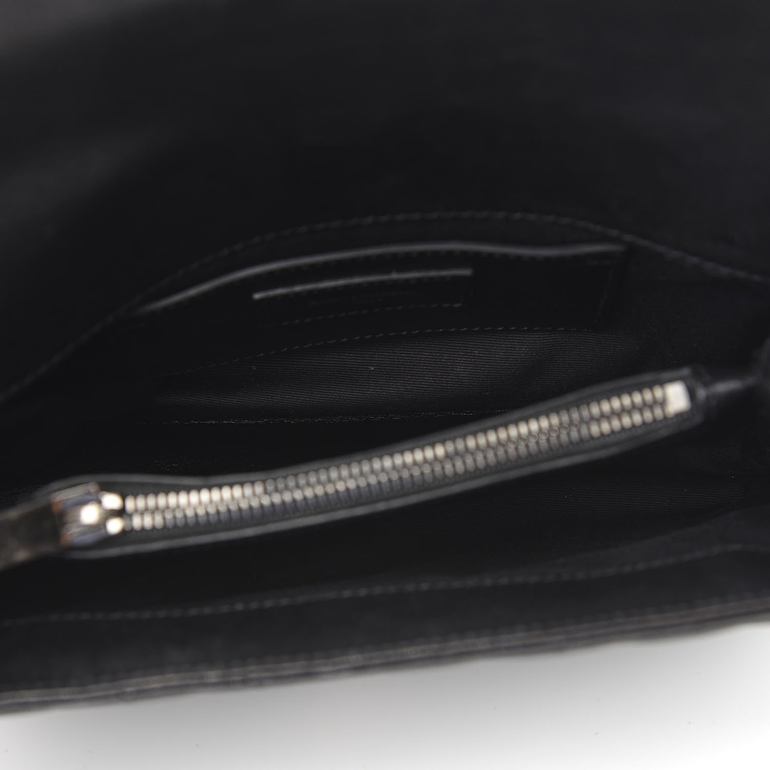 Saint Laurent Sheepskin Matelasse Chevron Monogram Medium College Bag Black 6 of 11