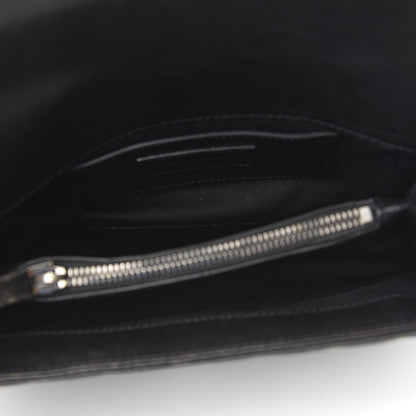 Saint Laurent Sheepskin Matelasse Chevron Monogram Medium College Bag Black 6 of 11