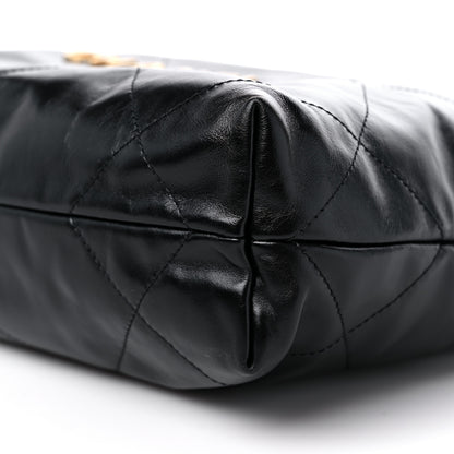 Chanel Shiny Calfskin Quilted Small Chanel 22 Black 10 of 11