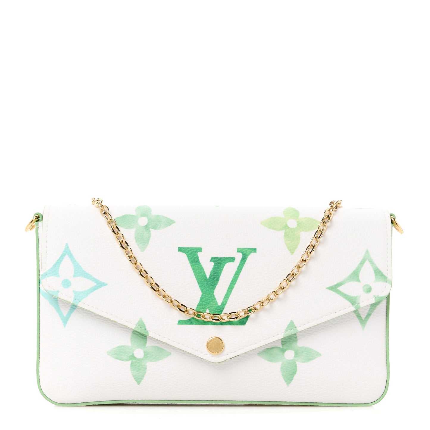 Monogram Giant By The Pool 2.0 Felicie Pochette Chain Wallet Jade Green