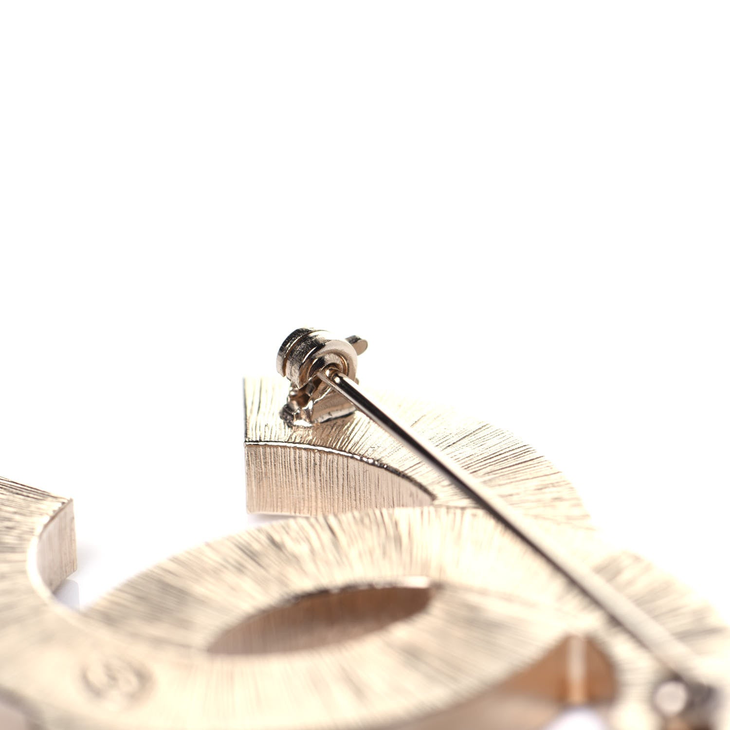Chanel Metal Quilted CC Brooch Silver Gold 4 of 6