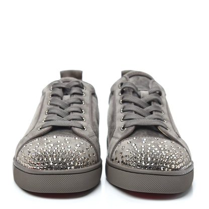 Christian Louboutin Veau Velours Mens New Lou Degra Flat Sneakers 39 Grey 2 of 8