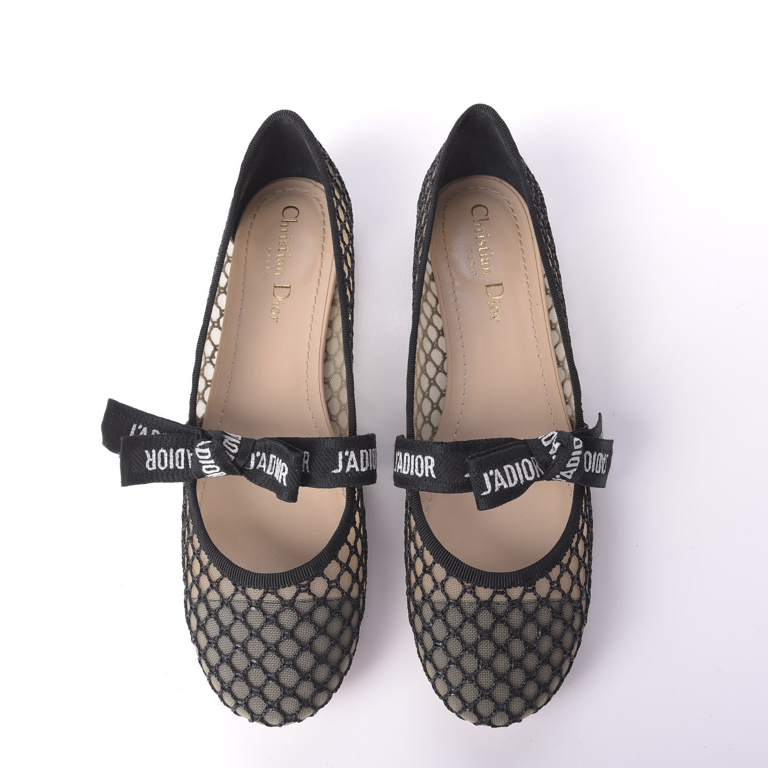 Christian Dior Resille Ribbon Miss J'Adior Ballet Flat 38.5 Black 5 of 10