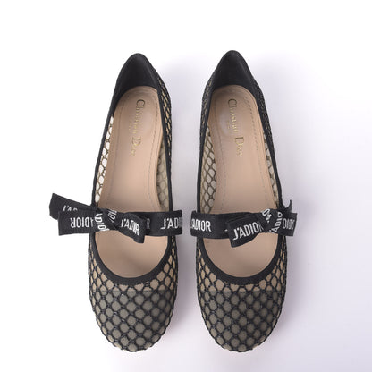 Christian Dior Resille Ribbon Miss J'Adior Ballet Flat 38.5 Black 5 of 10