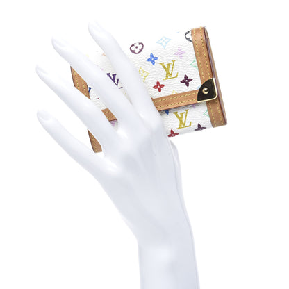 Louis Vuitton Monogram Multicolor Porte-Monnaie Plat Coin Purse White 2 of 7