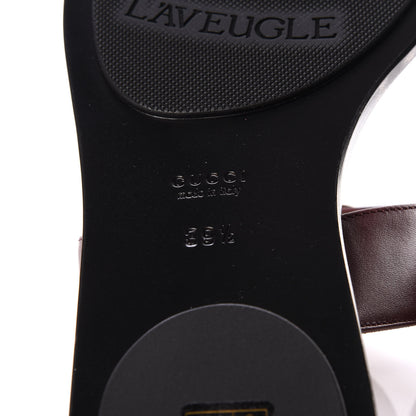 Gucci Calfskin GG Marmont Thong Sandals 39.5 Vintage Bordeaux 6 of 8