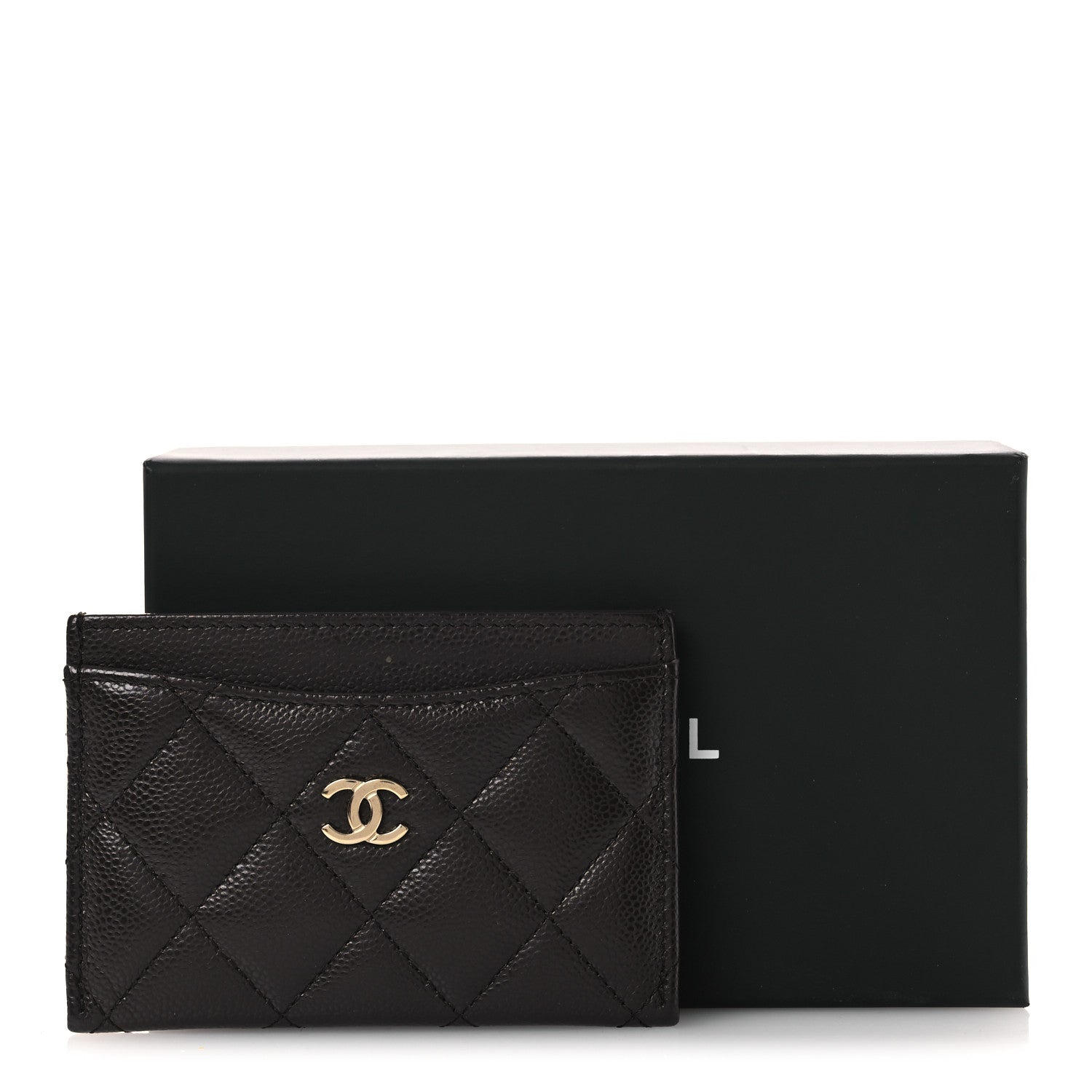 Chanel Caviar Quilted Card Holder Dark Brown 9 of 9