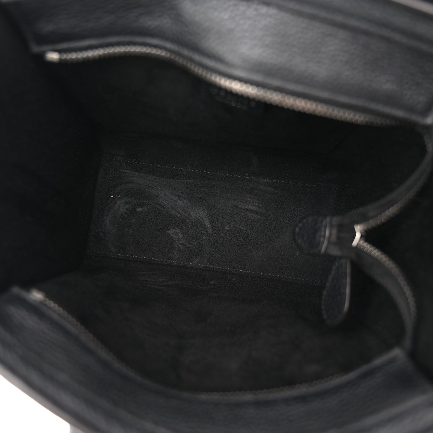 Drummed Calfskin Nano Luggage Black