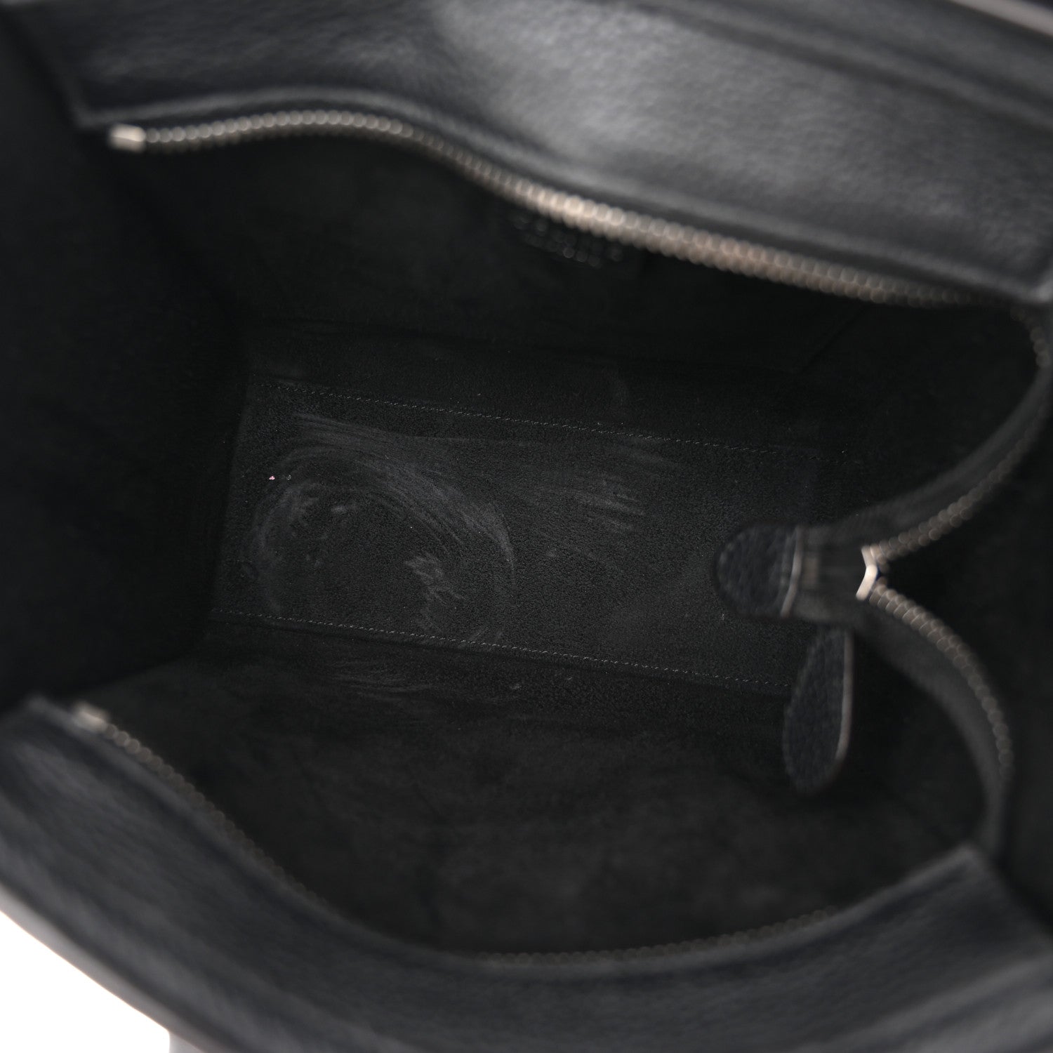 Celine Drummed Calfskin Nano Luggage Black 5 of 9