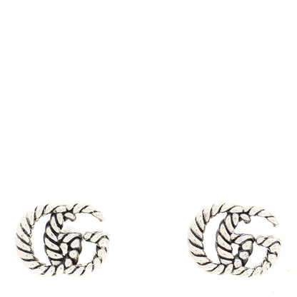 Gucci Sterling Silver Torchon Double G Earrings 1 of 3