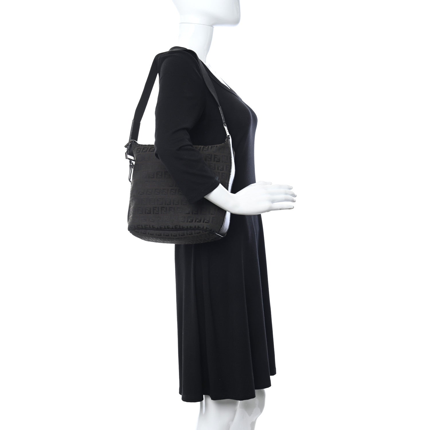 Fendi Zucchino Small Hobo Brown 3 of 13