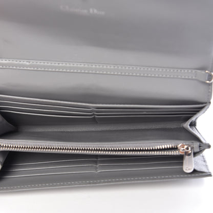 Christian Dior Grained Calfskin Diorama Croisiere Chain Wallet Gris 5 of 17