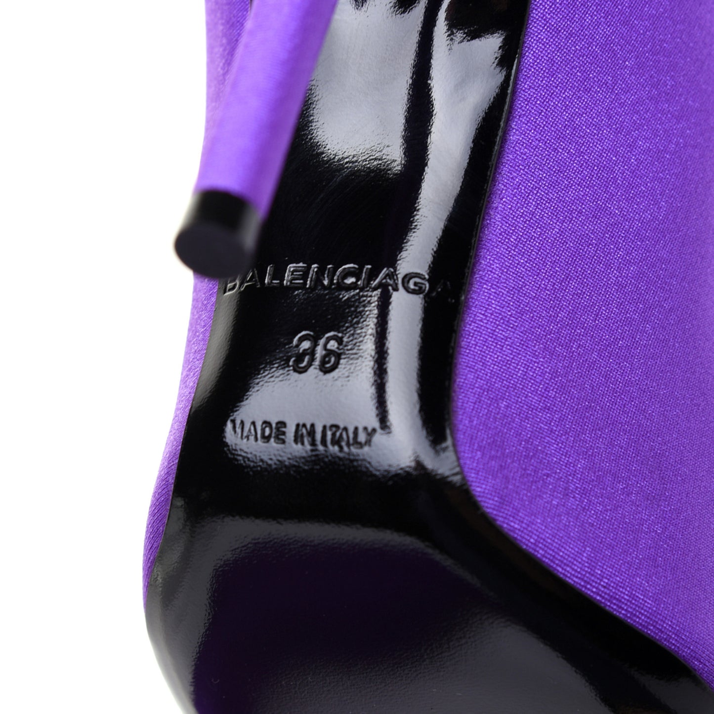 Spandex Pointed Toe Knife Thigh High Boots 36 Violet