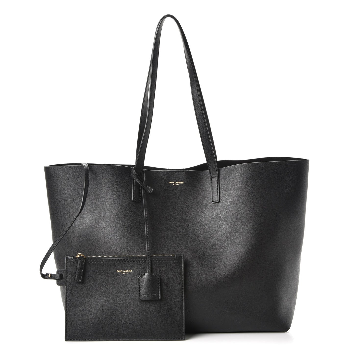 Calfskin Large Shopping Tote Black