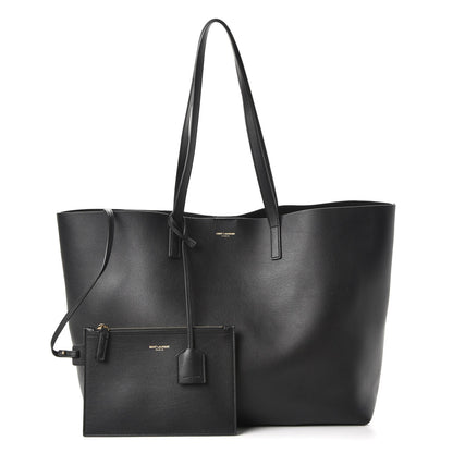 Saint Laurent Calfskin Large Shopping Tote Black 3 of 9