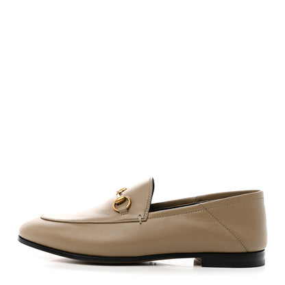 Gucci Lambskin Womens Brixton Horsebit Loafers 37 Mud 1 of 13
