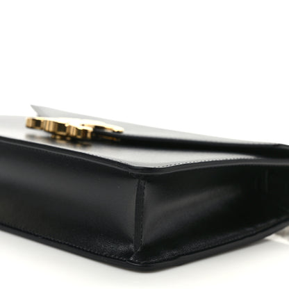 Celine Shiny Calfskin Triomphe Margo Wallet on Chain Black 9 of 10