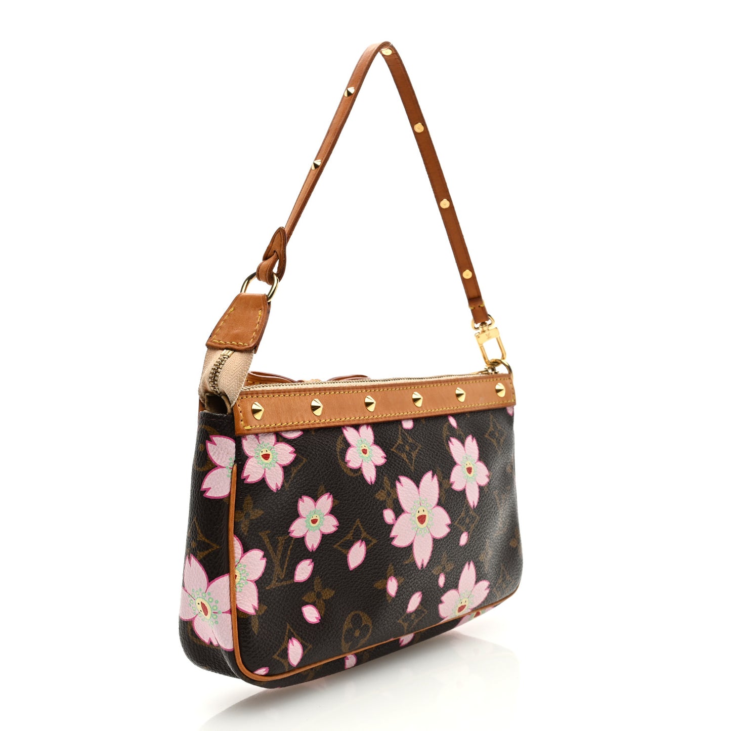 Monogram Cherry Blossom Pochette Accessories Brown