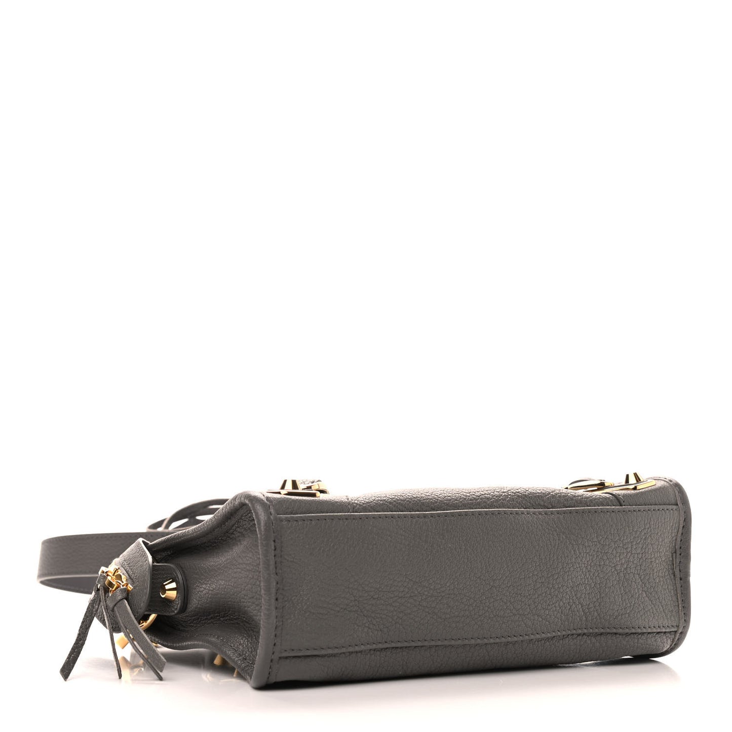 Chevre Gold Metallic Edge Hardware Mini City Gris Acier