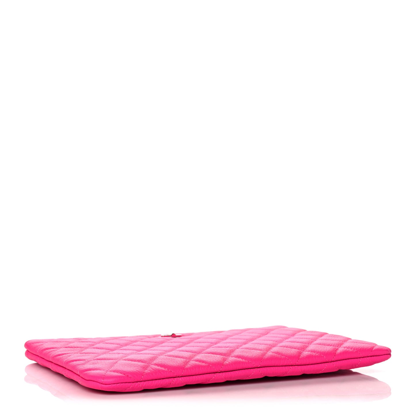 Goatskin Quilted Medium 2.55 Reissue Cosmetic Case Fluorescent Pink