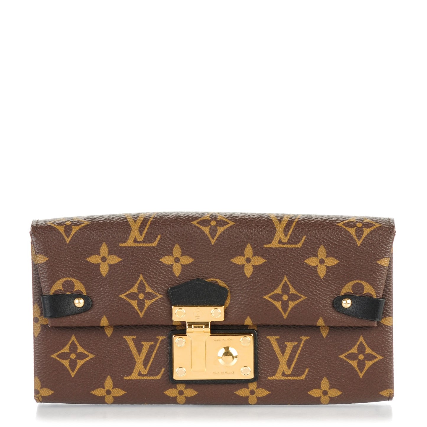 Monogram Triangle Wallet Black