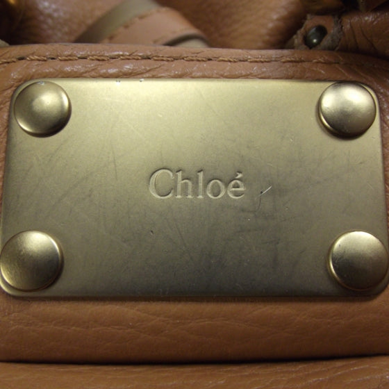 Chloe Leather Paddington Front Pocket Tote Tan 9 of 17