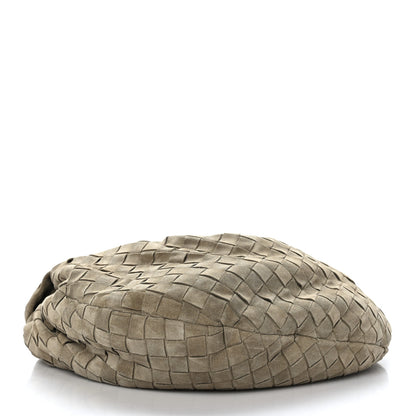 Bottega Veneta Suede Calfskin Intrecciato Teen Jodie Hobo Taupe 4 of 8