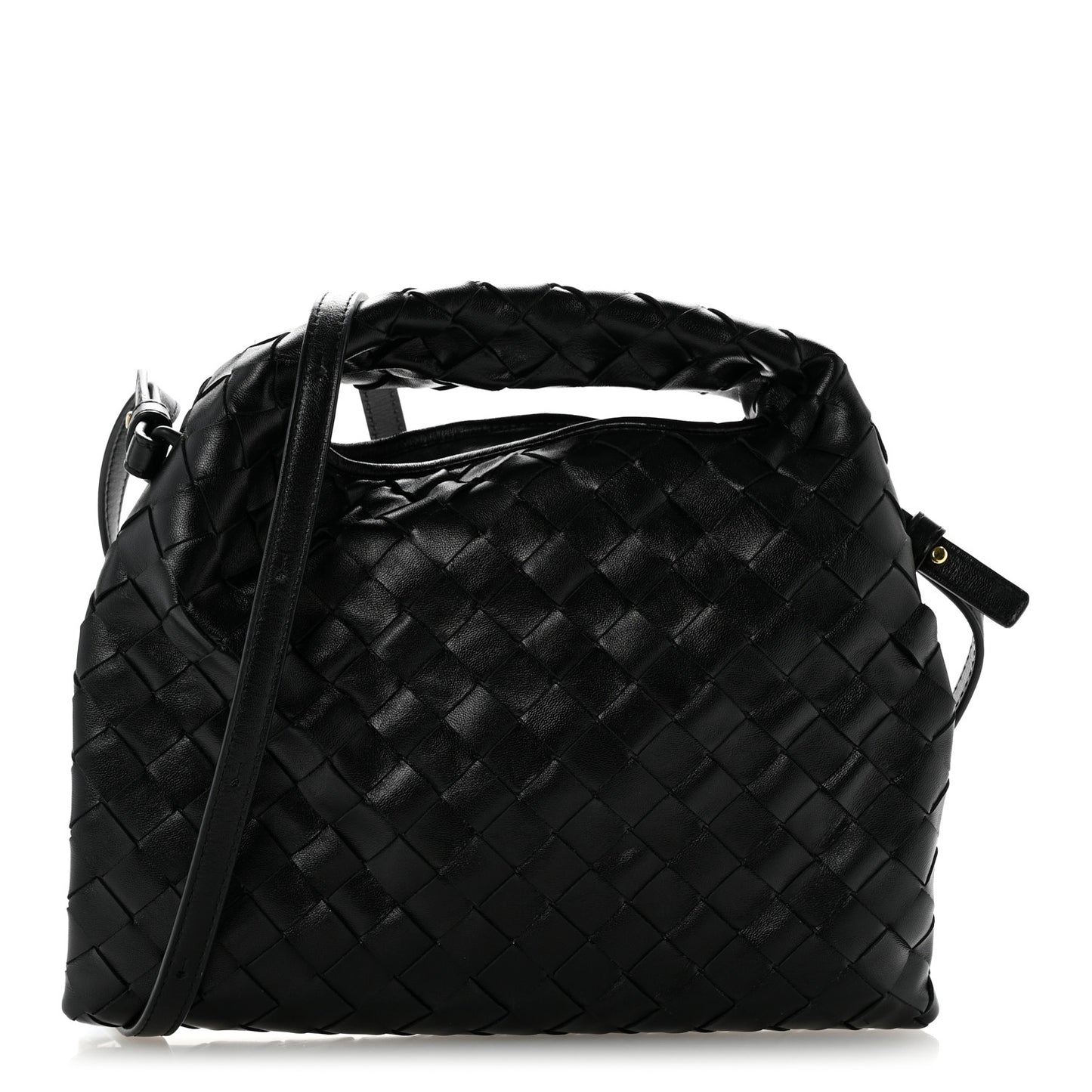 Calfskin Intrecciato Mini Hop Black