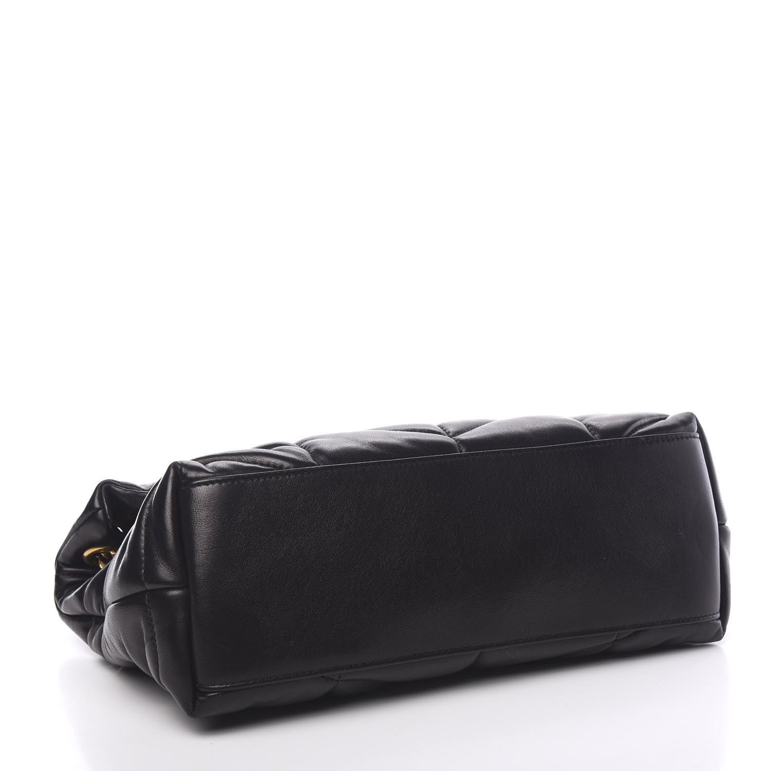 Saint Laurent Lambskin Quilted Small Loulou Puffer Monogram Chain Satchel Black 3 of 9