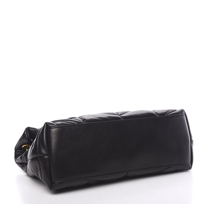 Saint Laurent Lambskin Quilted Small Loulou Puffer Monogram Chain Satchel Black 3 of 9