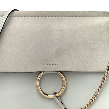 Chloe Calfskin Suede Medium Faye Shoulder Bag Airy Grey 8 of 19