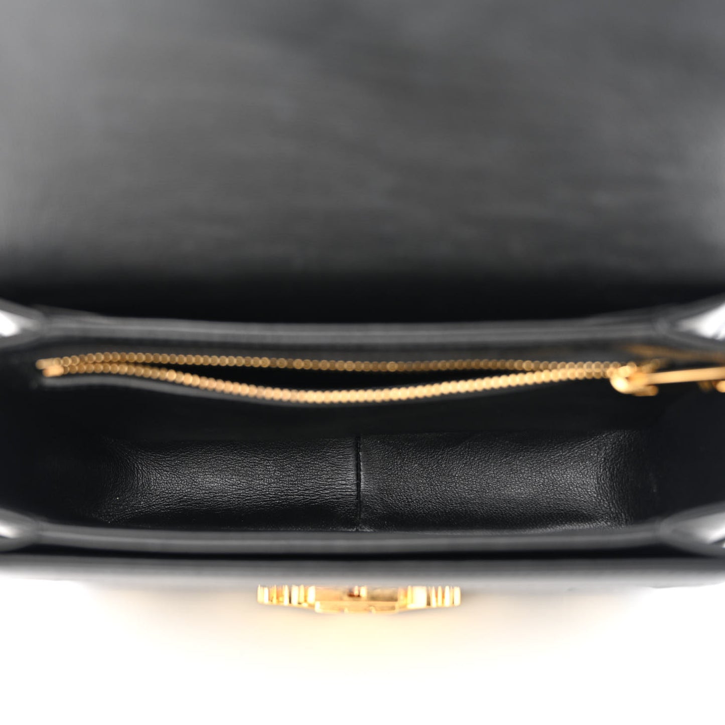 Canvas Calfskin Triomphe Embroidered Teen Triomphe Bag Black