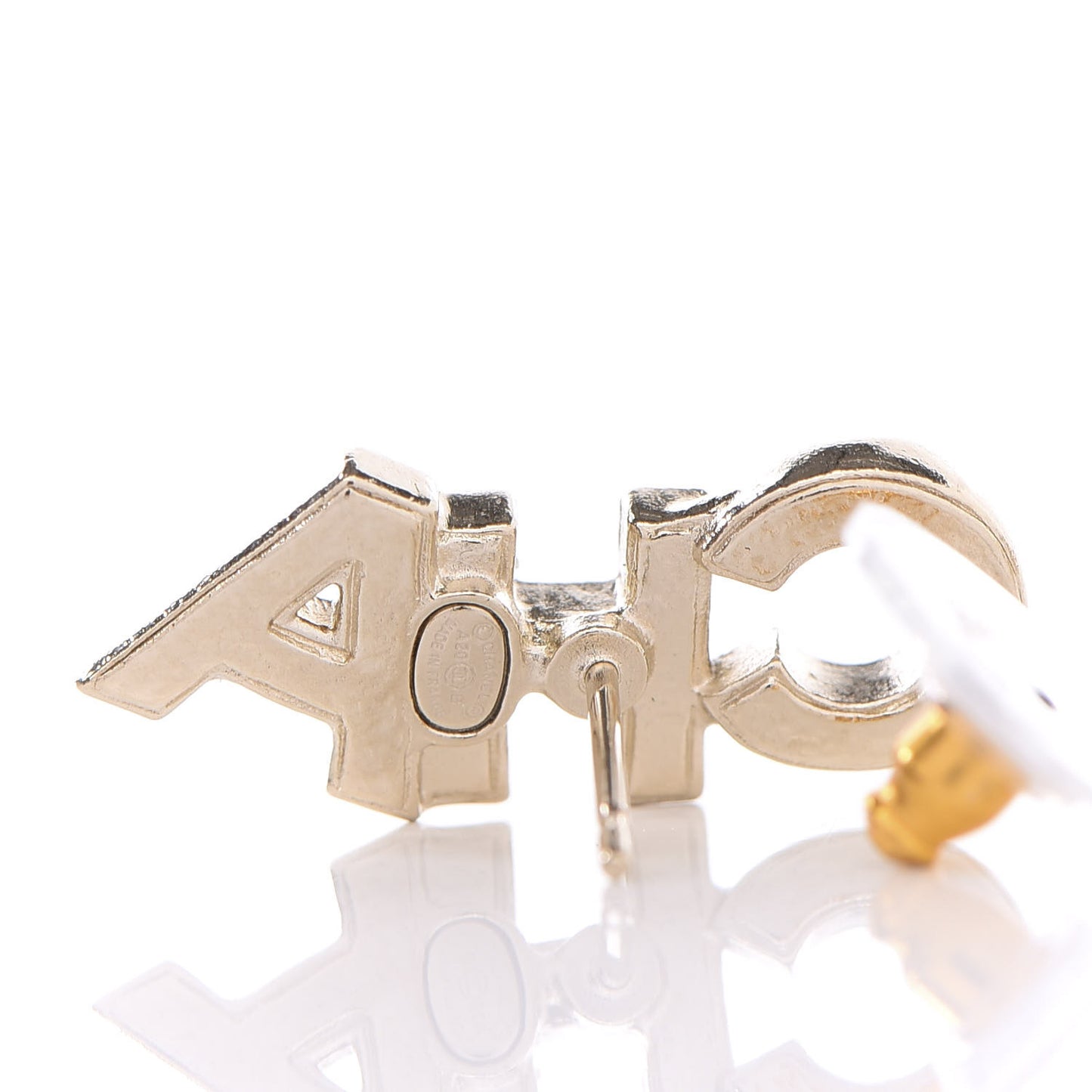 Crystal Pearl Signature Stud Earrings Gold