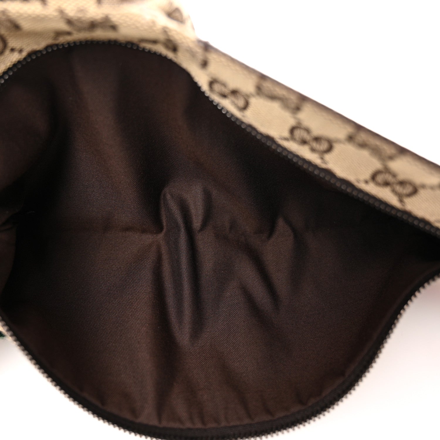 Gucci GG Monogram Web Double Pocket Belt Bag Dark Brown 5 of 10