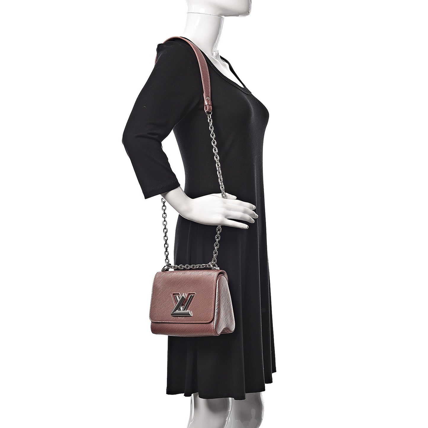 Epi Twist Shoulder Bag PM Rose Gold