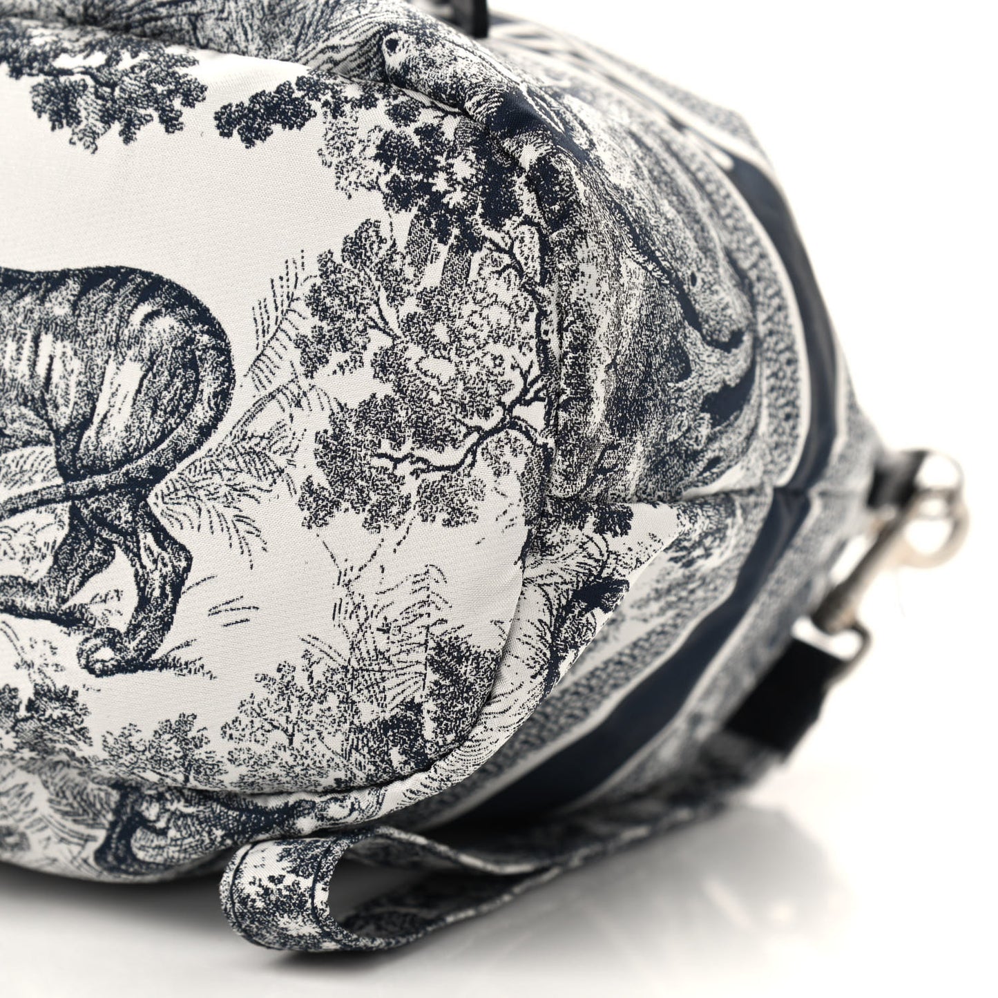 Technical Fabric Embroidered Toile De Jouy Sauvage DiorTravel Pouch Blue