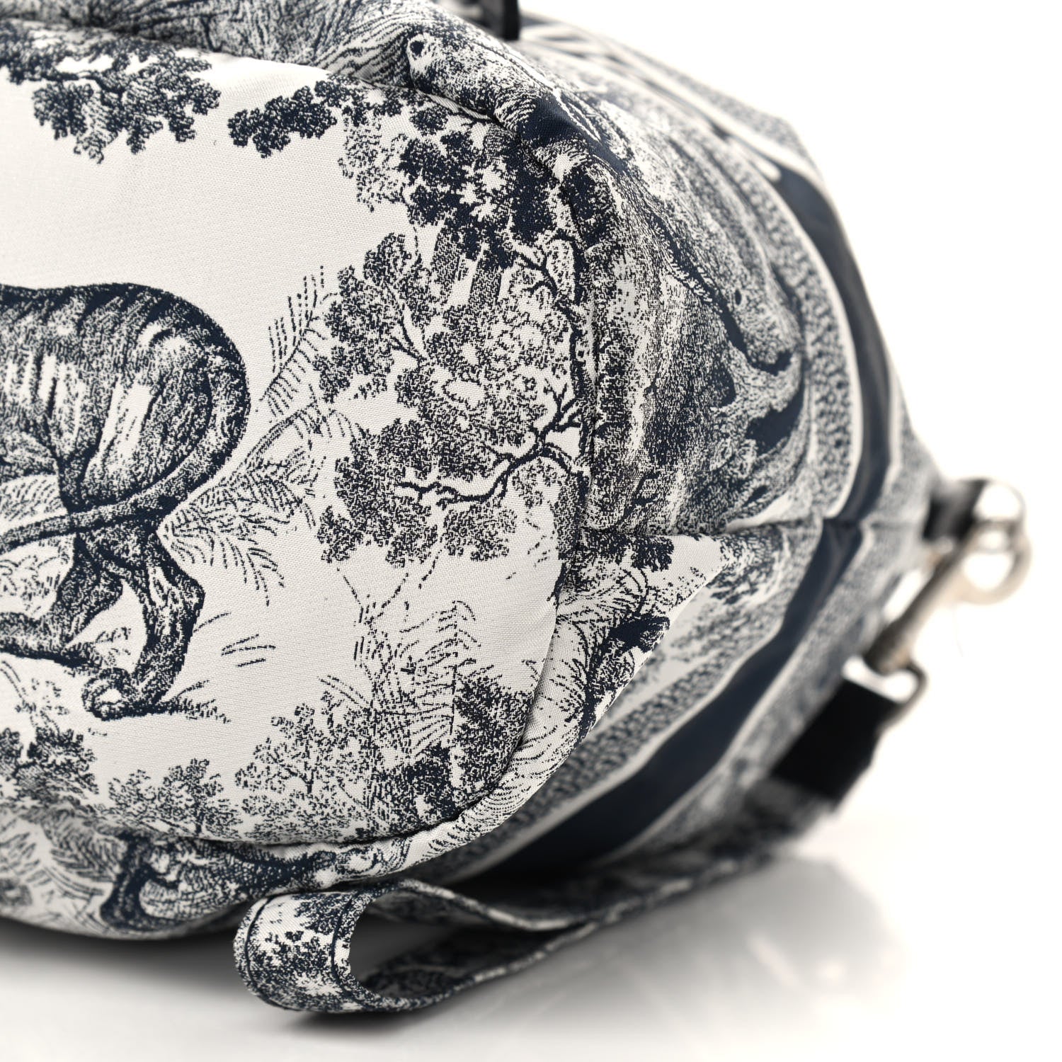 Christian Dior Technical Fabric Embroidered Toile De Jouy Sauvage DiorTravel Pouch Blue 8 of 8