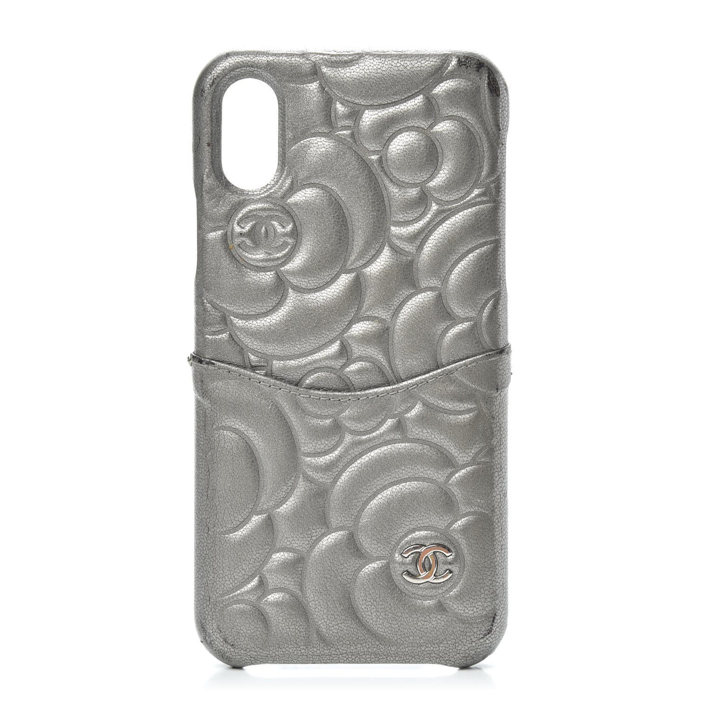 Goatskin Camellia iPhone X Case Grey