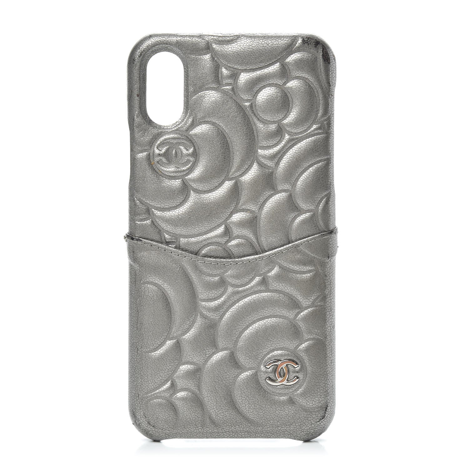 Chanel Goatskin Camellia iPhone X Case Grey 1 of 8