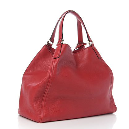 Gucci Pebbled Calfskin Medium Soho Shoulder Bag Red 2 of 10