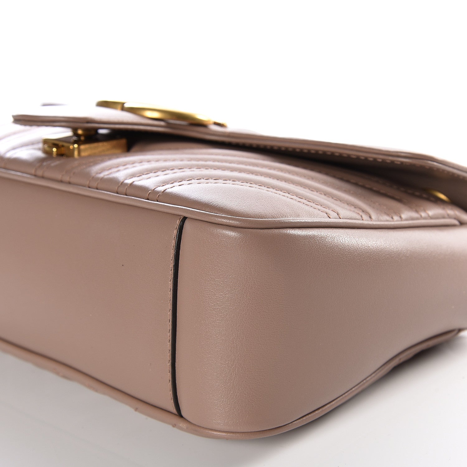 Gucci Calfskin Matelasse Small GG Marmont Shoulder Bag Porcelain Rose 6 of 9