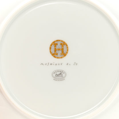 Hermes Porcelain Mosaique Au 24 Gold Cereal Bowl Set of 2 5 of 6