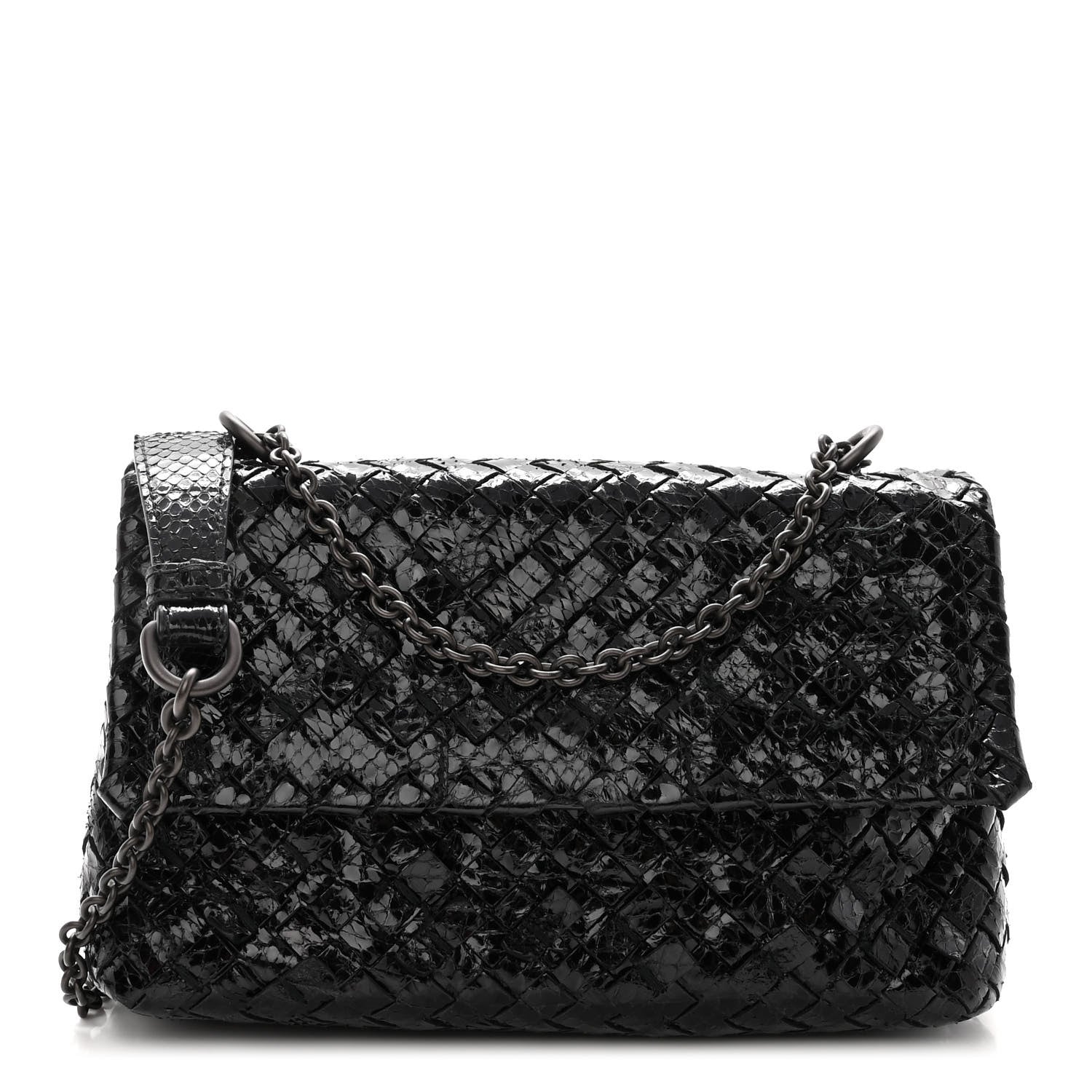 Bottega Veneta Ayers Intrecciato Baby Olimpia Shoulder Bag Black 1 of 10