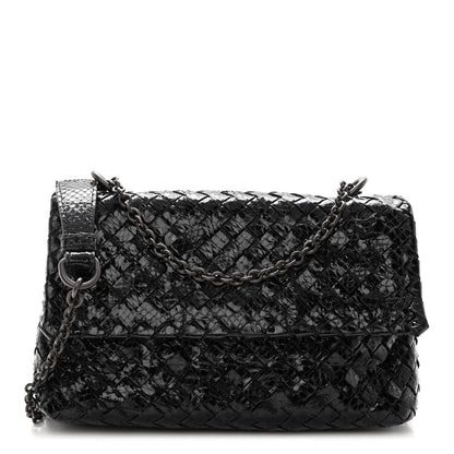Bottega Veneta Ayers Intrecciato Baby Olimpia Shoulder Bag Black 1 of 10