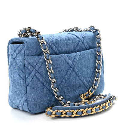Chanel Denim Quilted Medium Chanel 19 Flap Blue 3 of 11